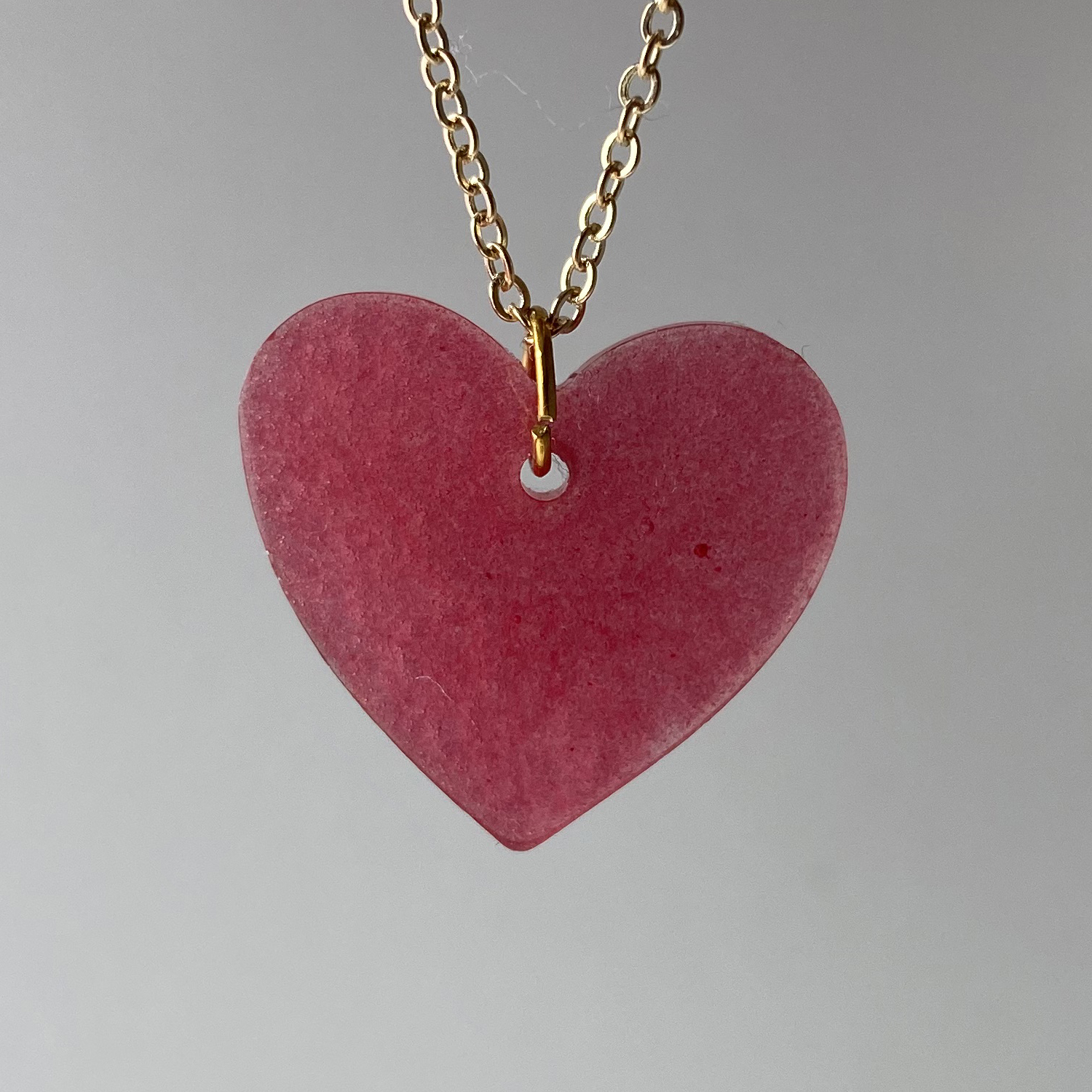 Louis Vuitton M66294 Necklace Pendant Inclusion Heart Clear Red Resin